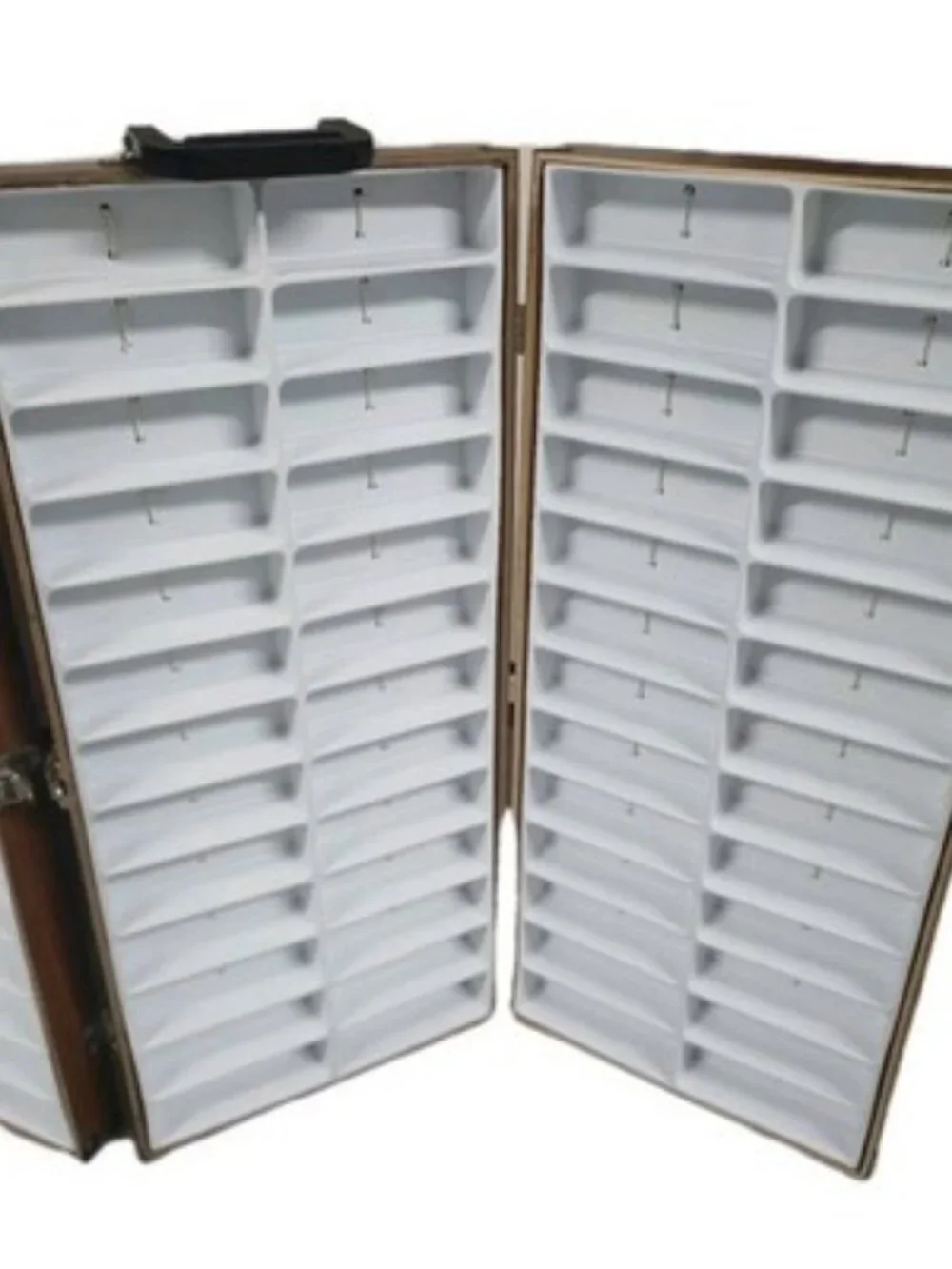 Vintage Folding Optical Sales Rep Display Case 144 Slot Eyeglass Sunglasses Wood